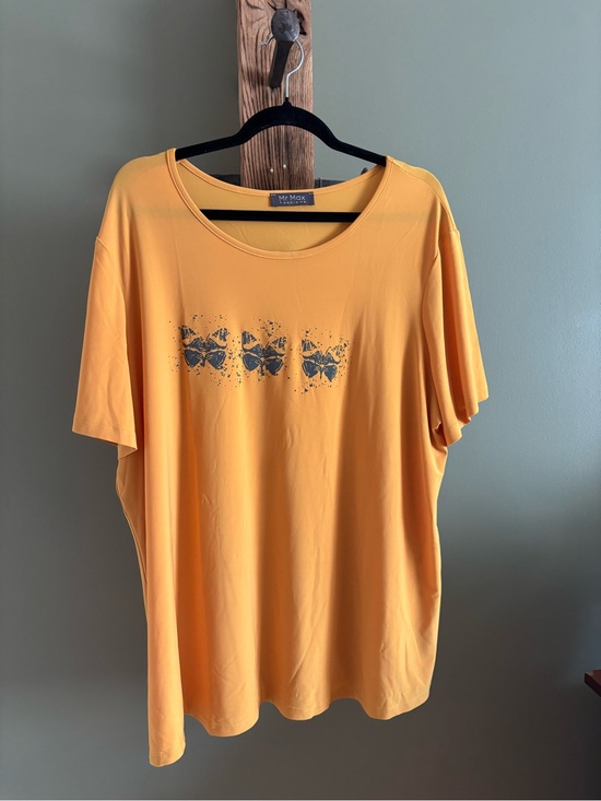 Mr.Max Tops - 161.) Mr Max / Yellow Butterflies Tee